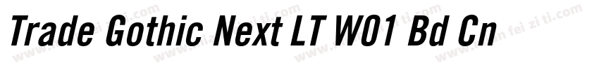Trade Gothic Next LT W01 Bd Cn字体转换
